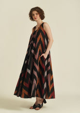 A Model Wearing Multicolor Pure Cotton Royale XVII, curated by Only Ethikal